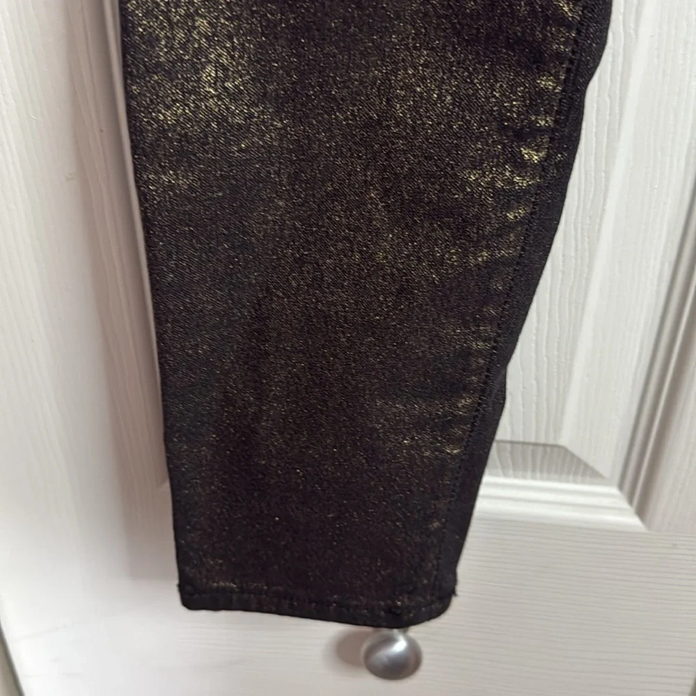 Frame Black and Gold Women's Jeans Le high Skinny Size 27 - Picture 4 of 9